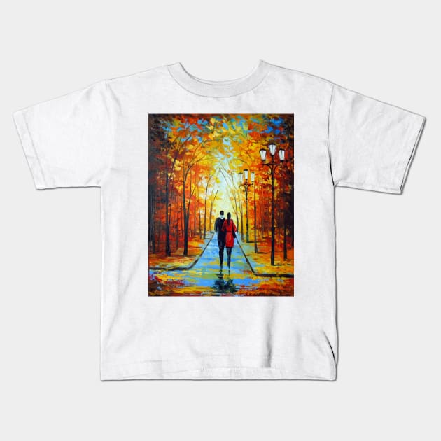 A walk in the park Kids T-Shirt by OLHADARCHUKART